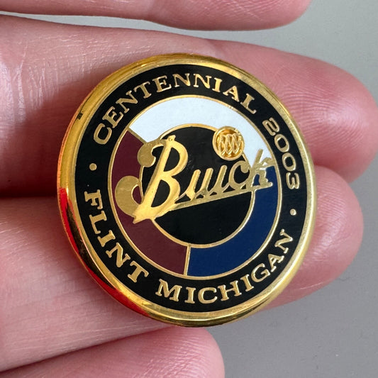 Vintage Buick 2003 Flint Michigan Centennial Lapel Pin Tie Tack Enamel 