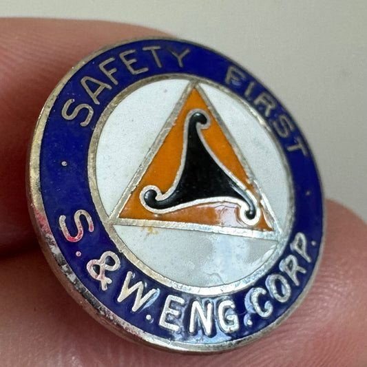 Stone & Webster Engineering Corporation Safety First Lapel Pin
