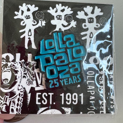 Blue Lollapalooza 25 Years 1991 Festival Collector Pin Teal Logo