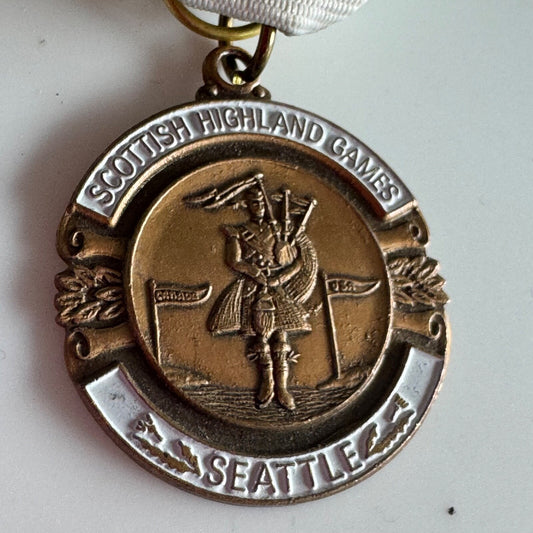 Vintage Scottish Highland Games Seattle Medal Lapel Pin