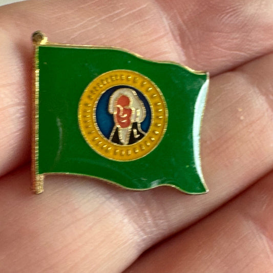 Vintage Washington State Flag Lapel Pin 