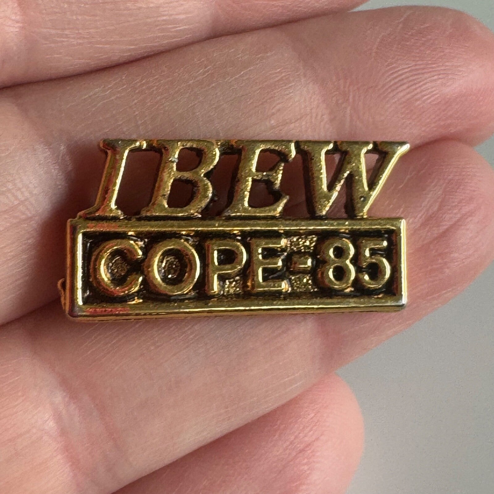 Vintage IBEW COPE-85 Union Lapel Pin 1985 