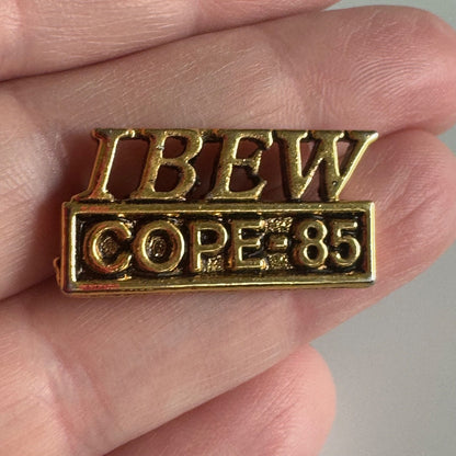 Vintage IBEW COPE-85 Union Lapel Pin 1985 
