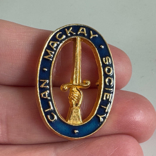 Vintage Clan Mackay Society Lapel Pin Scotland Scottish