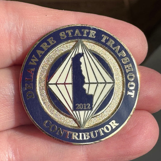 2012 Delware State Trapshoot Contributor Lapel Pin Trapshooting Skeet