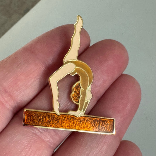 Vintage Gymnastics Event Balance Beam Lapel Pin