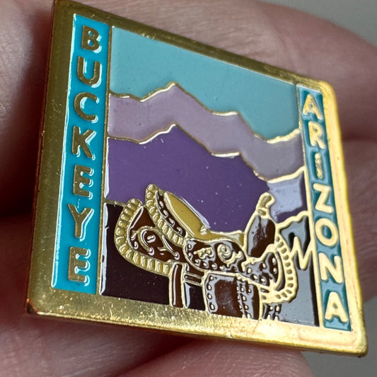 Vintage Buckeye Arizona Souvenir Tourist Lapel Pin