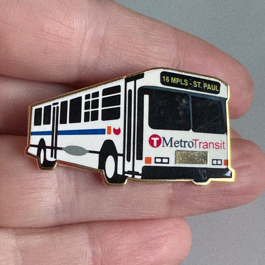 Vintage Minneapolis St Paul MetroTransit Public Transit Bus Lapel Pin