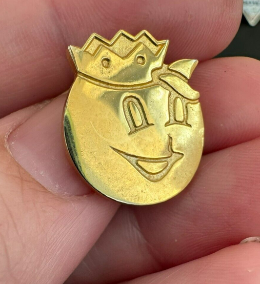 Orange Bowl Mascot Obie Gold Tone Lapel Pin