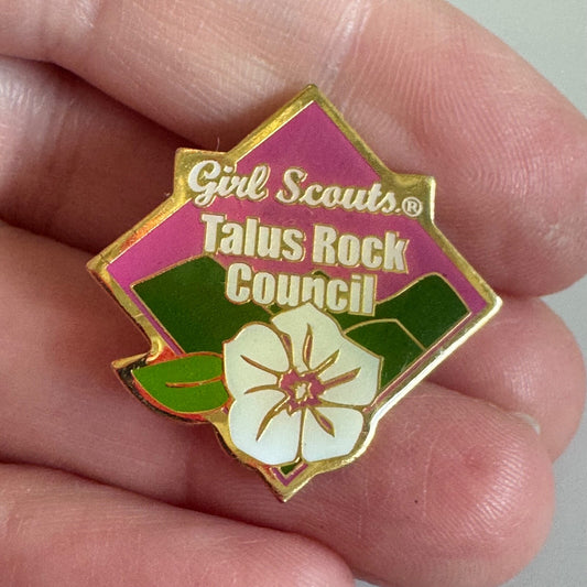 Vintage Girl Scouts Talus Rock Council Lapel Pin