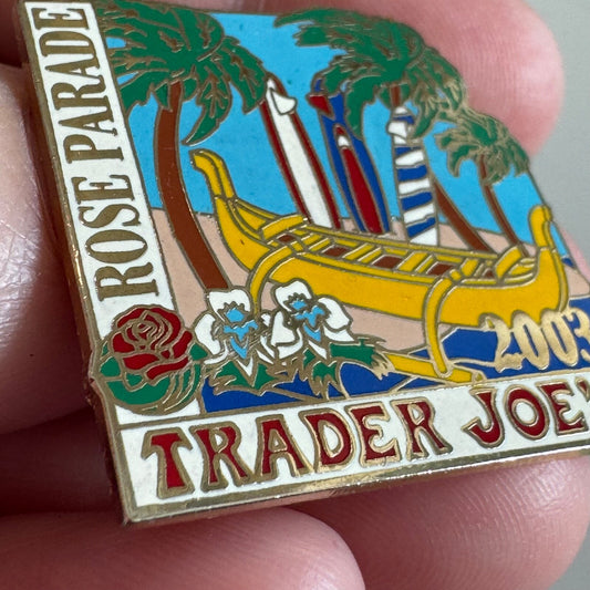 Vintage 2003 Trader Joe's Rose Parade Lapel Pin Bowl