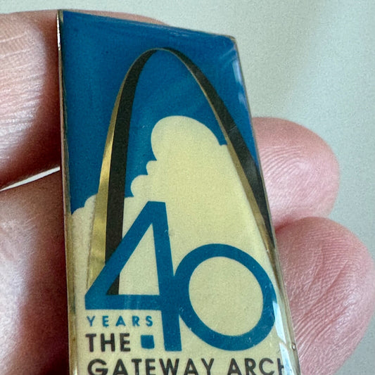 Vintage 40 Years The Gateway Arch Lapel Pin Souvenir Tourist
