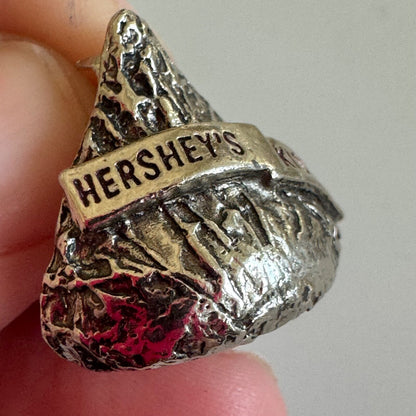 Vintage Hershey's Kisses Silver Toned Lapel Pin