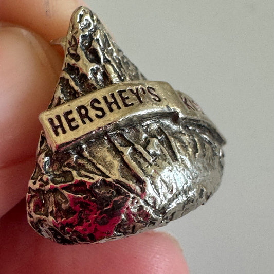 Vintage Hershey's Kisses Silver Toned Lapel Pin