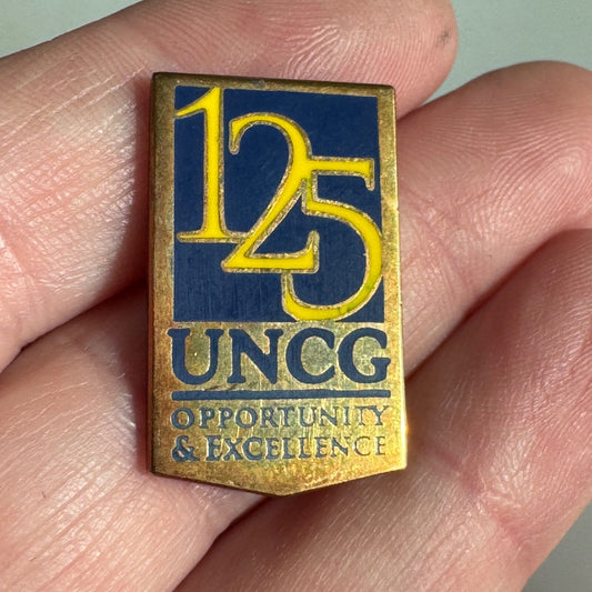 Vintage University of North Carolina Greensboro UNCG Lapel Pin 125th Anniversary
