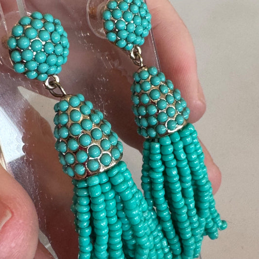 Baublebar Turquoise Tassel Dangle Earrings Bauble Bar