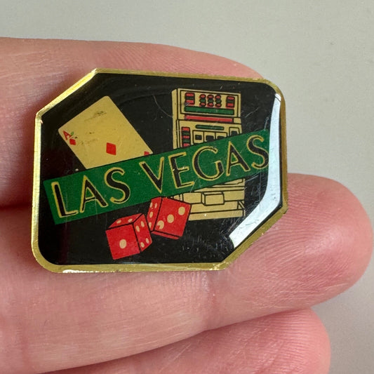Las Vegas Slot Machine Dice Playing Card Casino Souvenir Pin 