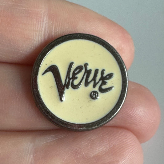 Verve Records Logo Lapel Pin – Cream & Black Design Tie Tack