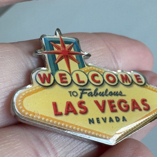 Welcome to Fabulous Las Vegas Sign Enamel Pin – Iconic Nevada Souvenir