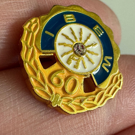 Vintage IBEW 60 Years Lapel Pin Union Tie Tack