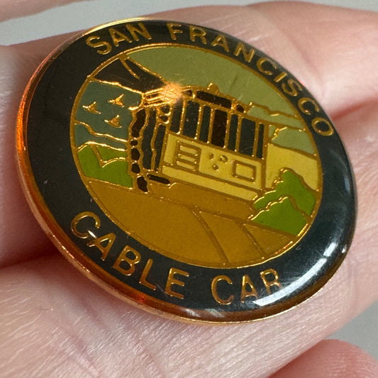 Vintage San Francisco Cable Car Lapel Pin California Souvenir Tourist