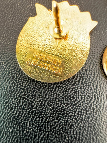 Orange Bowl Mascot Obie Gold Tone Lapel Pin