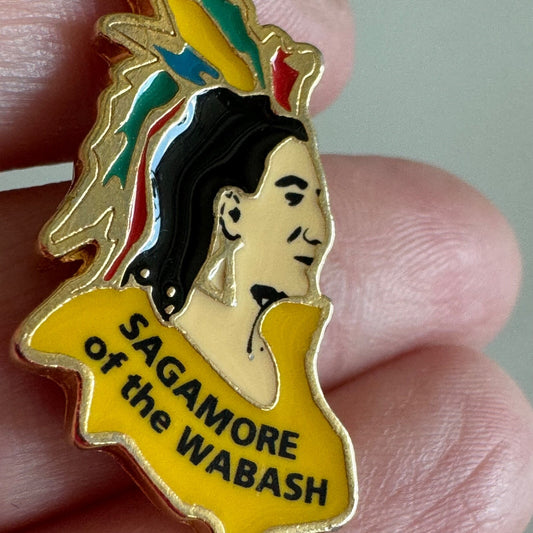 Vtg SAGAMORE OF THE WABASH ~ INDIANA GOVERNORS AWARD LAPEL PIN RARE