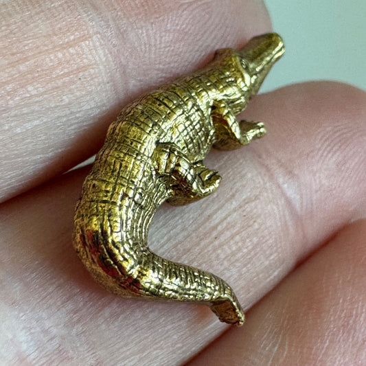 Vintage University of Florida Gator Gold Tone Alligator Gators Pin Tie Tack