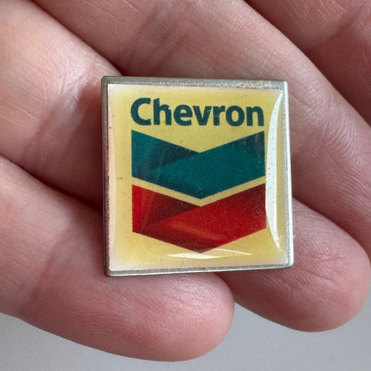 Vintage Chevron Oil Gas Logo Lapel Pin 