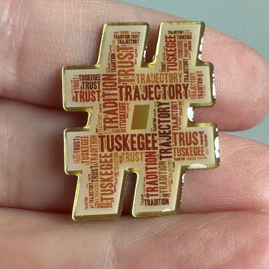 Tuskegee University Golden Tigers Trust Tradition Lapel Pin Hashtag Symbol