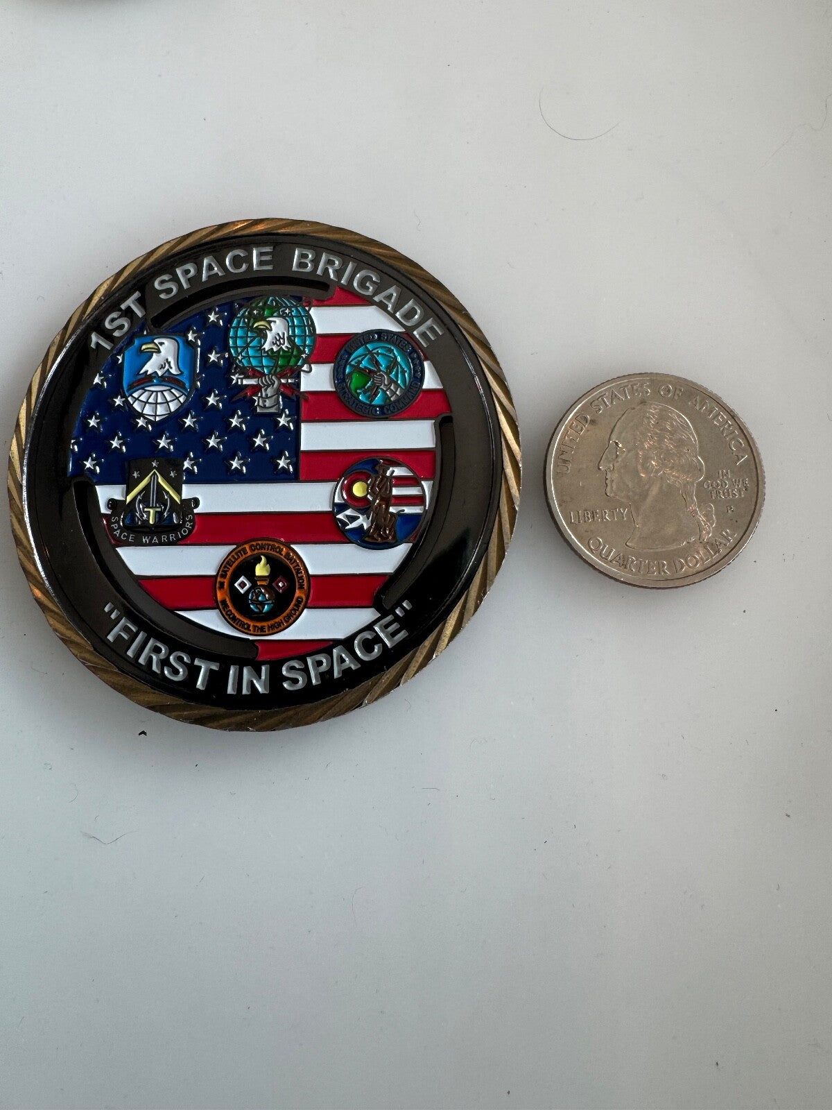 1st Space Brigade Challenge Coin Commander Award for Excellence