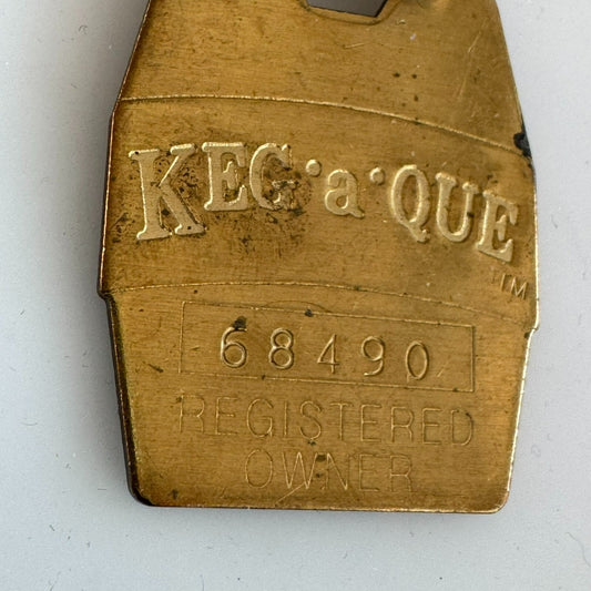Keg 'a' Que Registered Owner Keychain Key Chain Keg-a-Que
