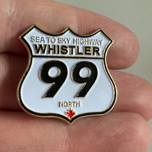 Sea to Sky Highway Whistler 99 North Route Shield Pin – Canada Ski Skiing