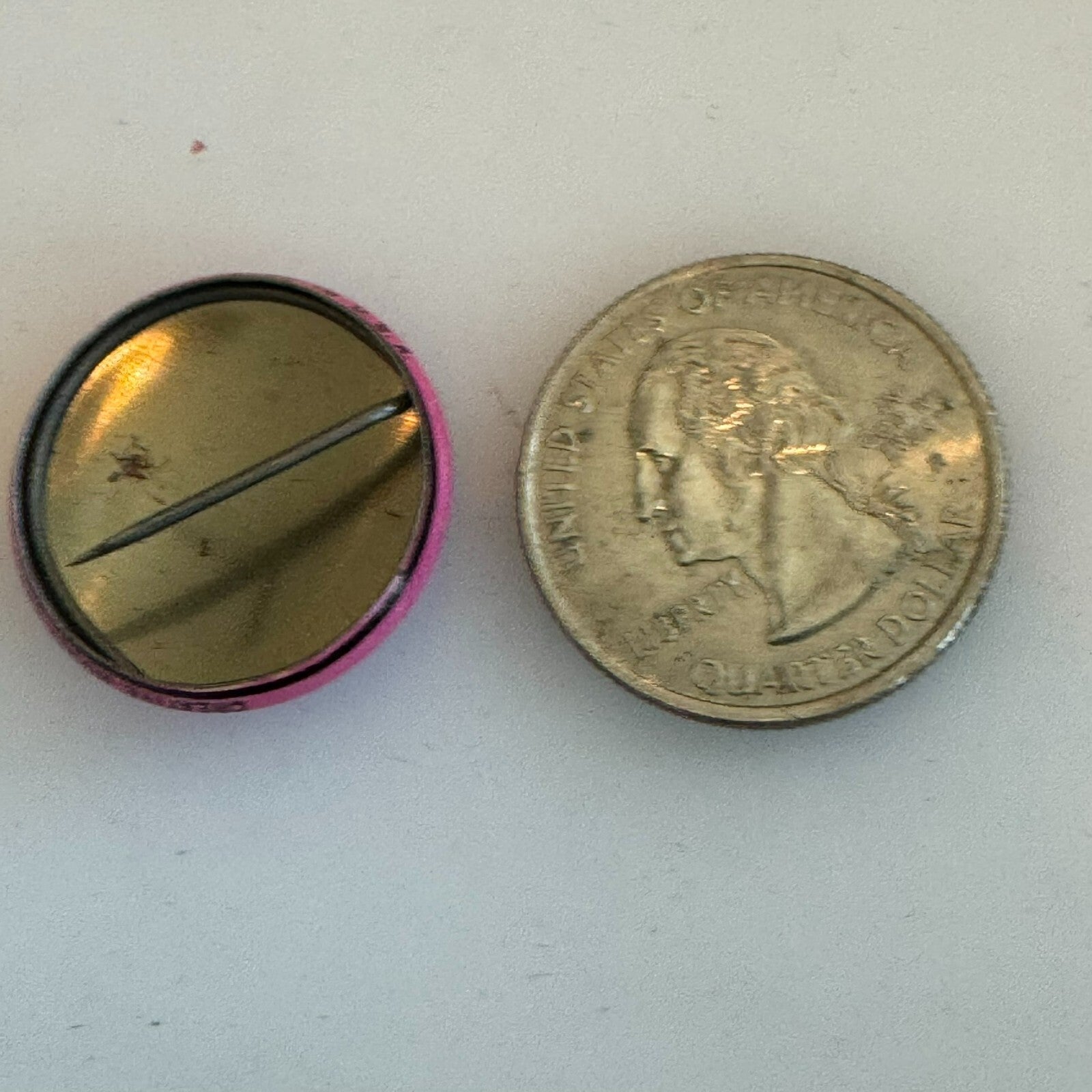 Pink Creative House Cartoon Face Button Lapel Pin Vintage