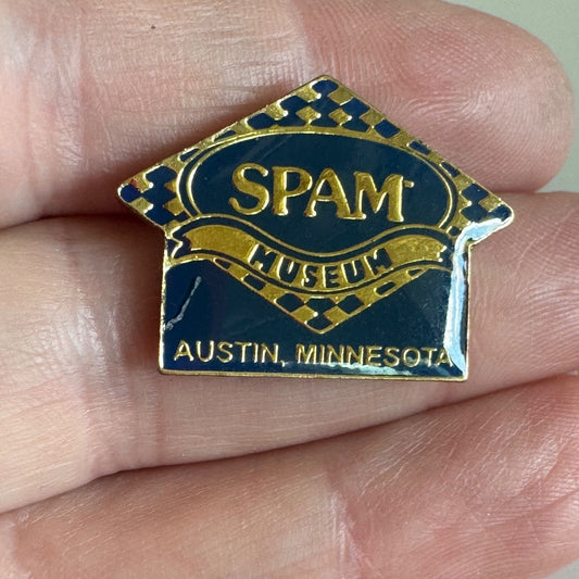 Vintage Spam Museum Austin Minnesota Lapel Pin Souvenir Tourist