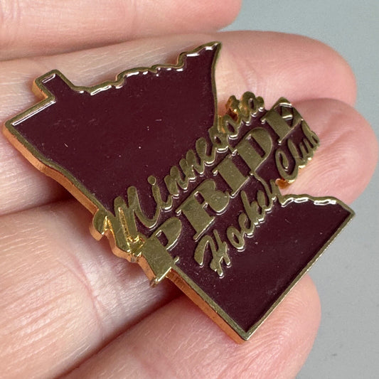 Minnesota Pride Hockey Club Pin – State Outline Design