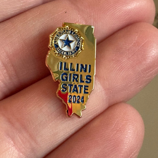 2024 Illini Girls State Lapel Pin American Legion Auxiliary Illinois
