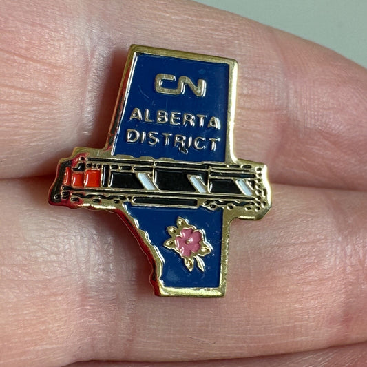 Vintage Canadian National Railway Alberta District Lapel Pin CN