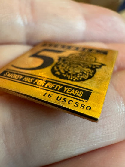 Vintage Smokey the Bear 50 years Lapel Pin Remember Smokey Has