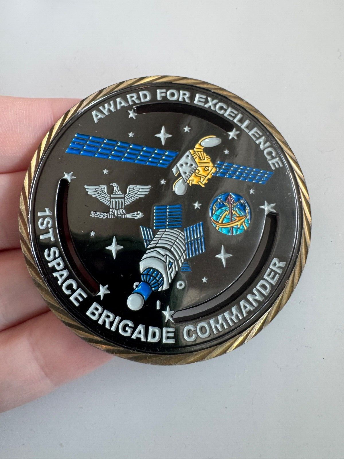 1st Space Brigade Challenge Coin Commander Award for Excellence