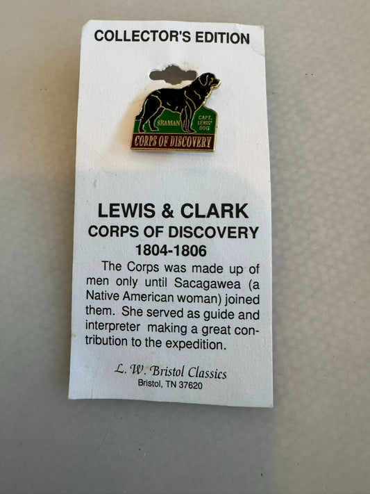 Vintage Seaman Capt Lewis's Dog Corps of Discovery Souvenir Lapel Pin