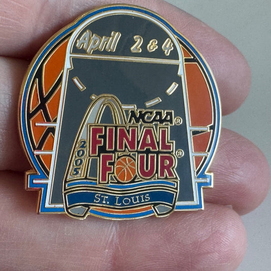2005 NCAA Final Four St Louis Lapel Pin North Carolina Illinois Louisville MSU