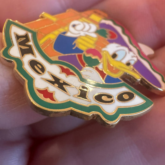 Walt Disney World Epcot Center Mexico Donald Duck Enamel Lapel Pin