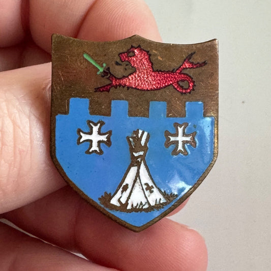 Vtg US Army 12th Infantry Regiment Unit Crest DI DUI Insignia Pin Green Sword
