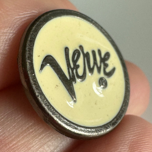 Verve Records Logo Lapel Pin – Cream & Black Design Tie Tack