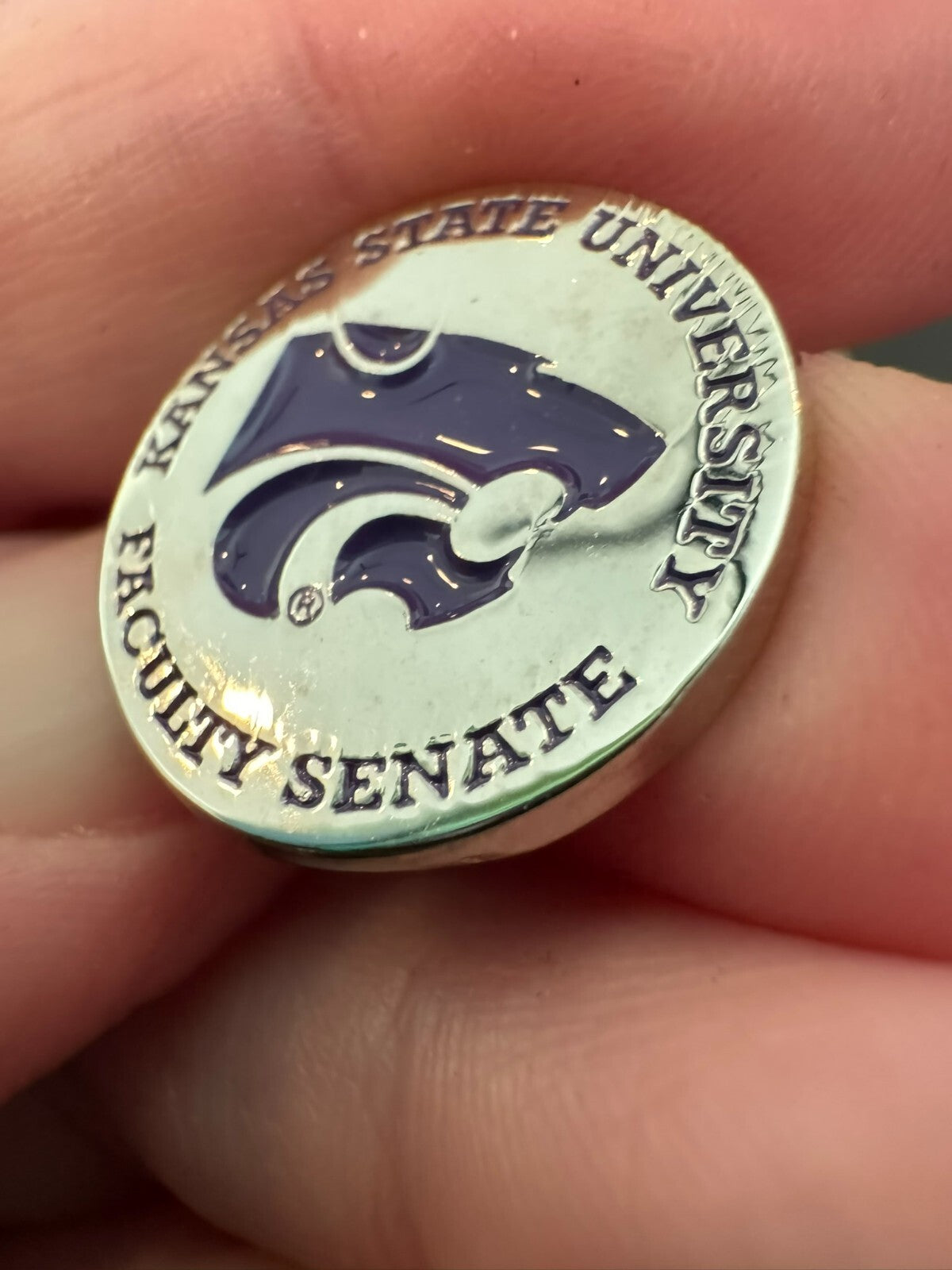 Kansas State University Faculty Senate Lapel Pin Tie Tack Powercat