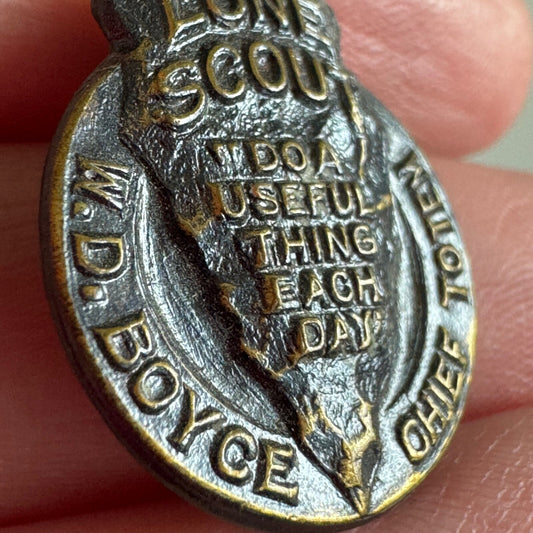 Antique Lone Scout W.D. Boyce Chief Totem Boy Scouts Lapel Pin