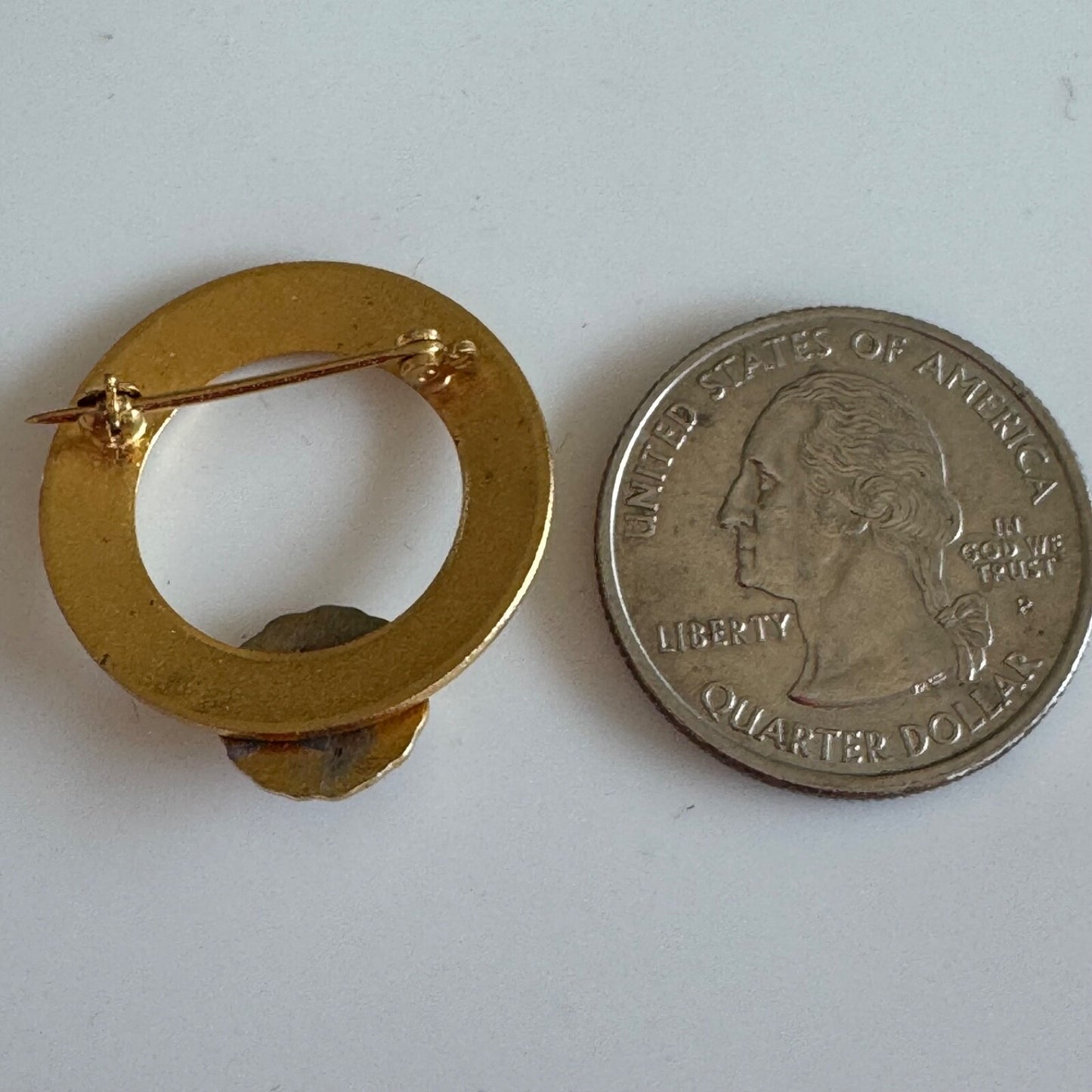 Vintage The City of Ann Arbor Michigan Gold Tone Lapel Pin Brooch University