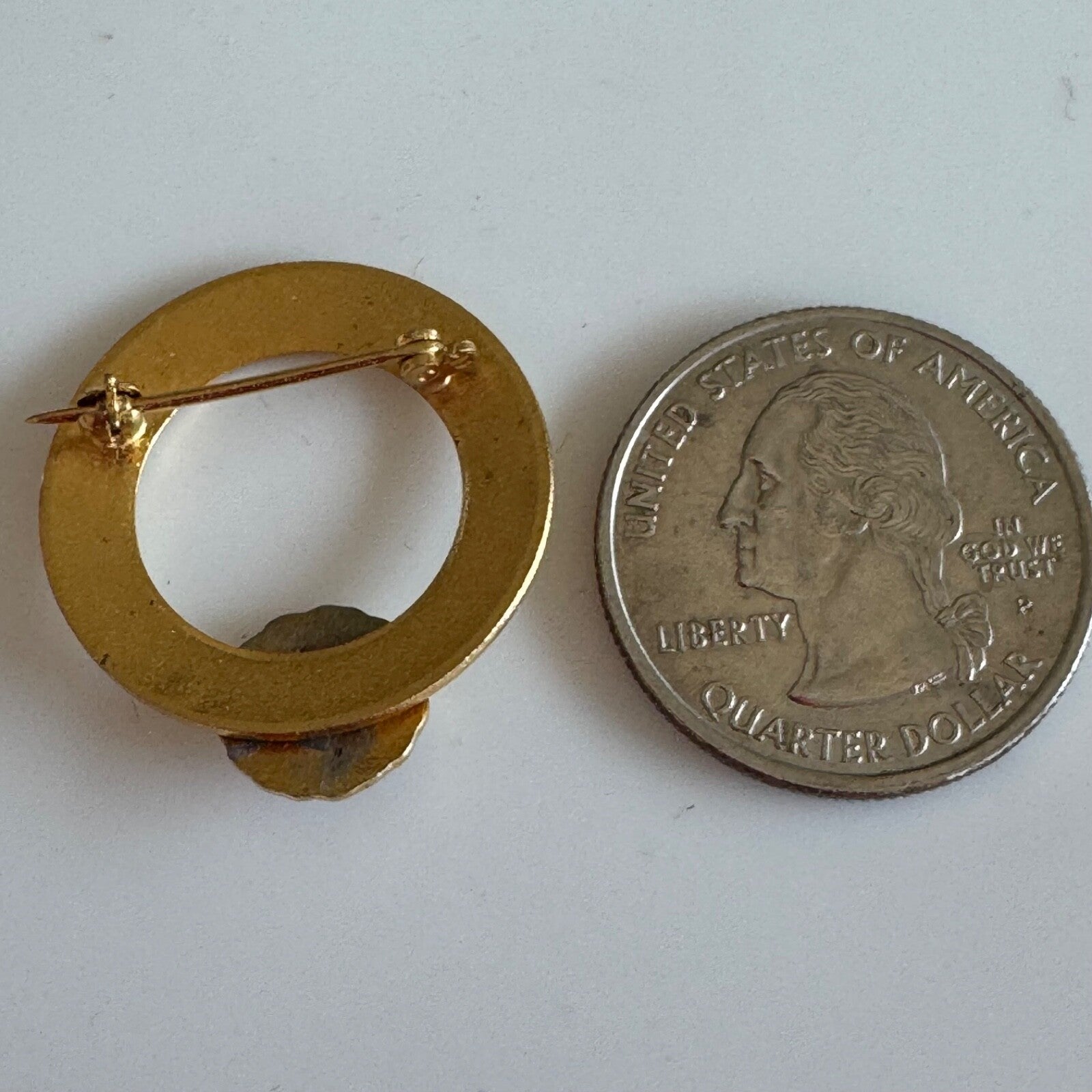 Vintage The City of Ann Arbor Michigan Gold Tone Lapel Pin Brooch University