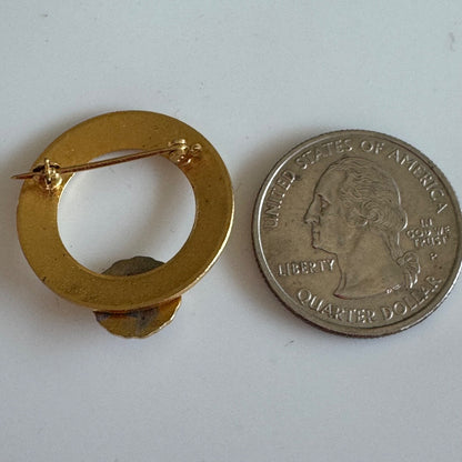 Vintage The City of Ann Arbor Michigan Gold Tone Lapel Pin Brooch University